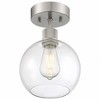 Access Lighting Port Nine 1 - Light Flush Mount in  Brushed Steel - 3 of 4