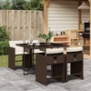vidaXL 5 Piece Patio Dining Set with Cushions Poly Rattan - 2 of 4