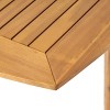 XINGHANZHENXUAN White 7-Piece Outdoor Modern Expandable Dining Set, Acacia Wood Table and Durable Metal Legs for Garden, Patio, Backyard - 4 of 4