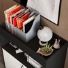 Famapy Modern Office Storage Cabinet Lockable Storage Unit Adjustable Shelf Home Office Organizer Cabinet Black and Whte Design - 4 of 4