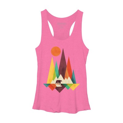 Women's Design By Humans Mountain Bear By radiomode Racerback Tank Top
