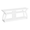 60" Laminate TV Stand TV Console with Curved Sides and 3-Tier Open Shelves for Living Room - 2 of 4
