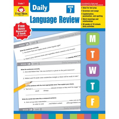 Evan-Moor Daily Language Review Book, Grade 7