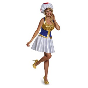 Super Mario Bros Toad Women's Toad Costume Dress - 1 of 4