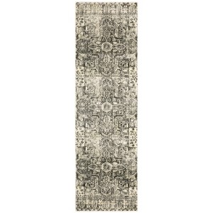 Oriental Weavers Florence 4333W Charcoal/ Ivory Indoor Area Rug - 2'3" x 7'6" - 1 of 4