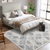 Area Rugs 5x7 Washable Rugs for Living Room Non-Slip Stain Resistant Carpet Distressed Boho Throw Mat Low Pile Ultra Thin Accent Carpet for Bedroom - 2 of 4