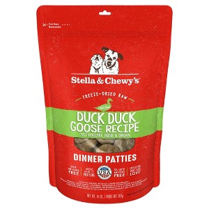 Stella & Chewy's Duck Duck Goose Duck Flavor Freeze-Dried Patties Dry Dog Food - 14oz - 1 of 4