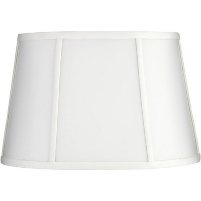 Springcrest White Racetrack Small Oval Lamp Shade 12" Wide and 9" Deep at Top x 15" Wide and 12" Deep at Bottom x 10" Slant x 10" High (Spider)