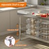Stainless Steel Table, Heavy Duty Metal Commercial Prep Table with Storage Racks and Back Panel for Restaurant Kitchens, Home Hotel, Food Prep - 3 of 4