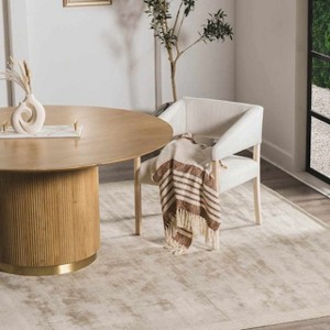 Hauteloom Auchter Soli Taupe Premium Sheer Carpet - 1 of 4