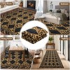 Checkered Area Rugs for Living Room Washable, Soft Low Pile Non-Slip Leopard Print Indoor Carpet Rugs for Entryway Bedroom Dining Room - 4 of 4
