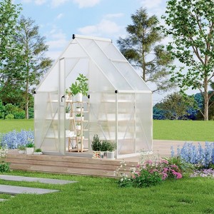 Greenhouse for Outdoors, Heavy-Duty Walk-In Greenhouse Kit with Quick Setup Frame, Roof Vent & Reinforced Structure for Garden Backyard - 1 of 4