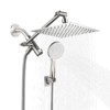 Cobbe Adjustable 8" High Pressure Dual Shower Head with 5-Spray Handheld Shower - 2 of 4