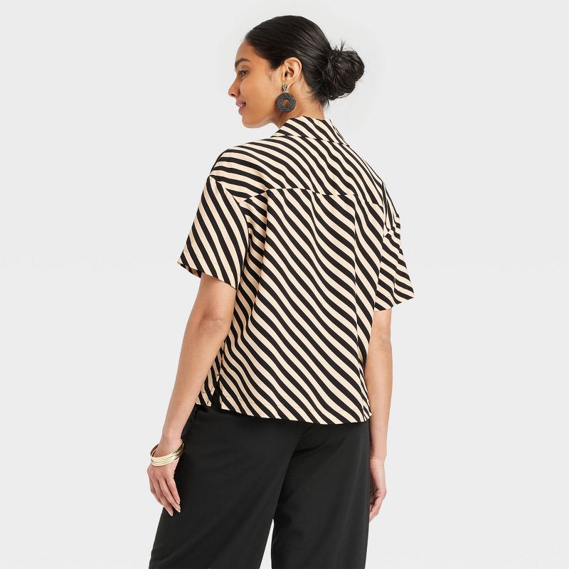 Women's Crepe Short Sleeve Button-Down Shirt - A New Day™, 3 of 5