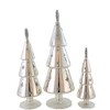 Cody Foster 14.5 Inch Festive Alpine Trees Silver Christmas Decorative Tree Set , Christmas Decor Stars Snowflakes Set 3 (3PC) - 4 of 4