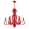Livex Lighting Valencia 6 - Light Chandelier in  Shiny Red - 2 of 4