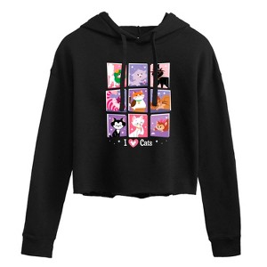 Women's - Disney - Cats & Dogs Cropped Graphic Hoodie - 1 of 3