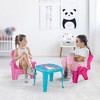 DOLU Unicorn Themed Table and Chairs Set, Plastic Play Desk Furniture for Kids - 2 of 4