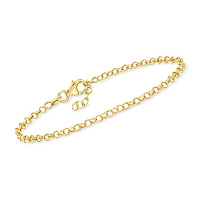 Pure Collection by Ross-Simons Italian 2.5mm 18kt Gold Vermeil Rolo-Link Bracelet