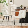 YOUNIKE Modern Dining Room Chairs Set of 2 Leather Upholstered Kitchen Chairs Comfy Side Makeup Vanity Chair Seat 19.69"Wx16.54"Dx18.9"H - 2 of 4