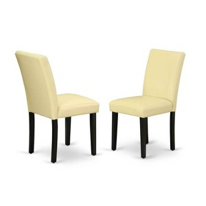 3-Piece Black and Cherry Finish Solid Wood Top-Dining Room Set with High Back-Seats 4 - 1 of 4