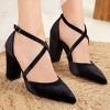 Sina - Black Velvet High Heels | Forever & Always Shoes - 2 of 4