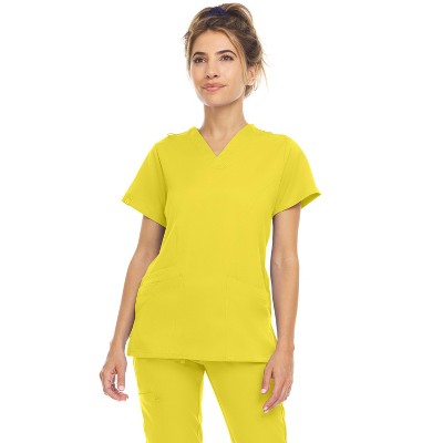 MediChic Womens 8-Pocket Scrubs Set- V-Neck with 4-Pocket Jogger Scrub Pants