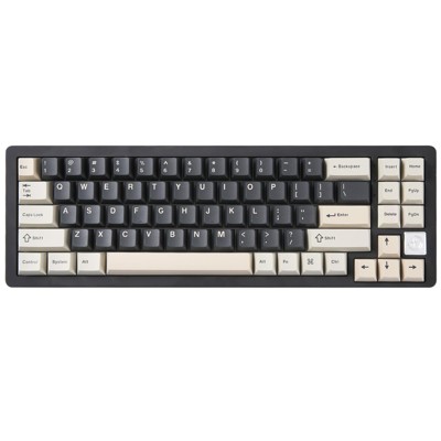MaseiKar AL71 75% Mechanical Keyboard,Full Aluminum CNC,Hot Swappable Gasket,2.4GHz Wireless BT5.0/USB-C Wired,NKRO Programmable RGB Backlight(Black)