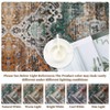 Non-Slip Machine Washable 2x3 Vintage Print Area Rug, Distressed Low Pile Entryway Doormat for Kitchen Bathroom Bedroom, Taupe - 4 of 4