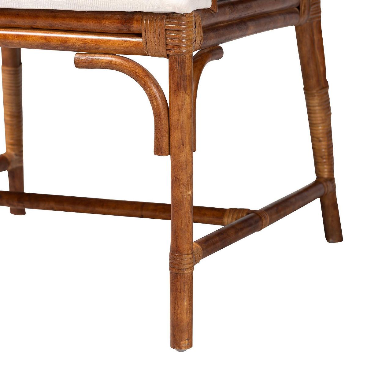 bali & pari Aella Marbled Tortoise Natural Rattan Dining Chair Marbled Tortoise Brown/White - thumbnail 6