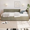 Twin Size Corduroy Upholstered Daybed with Two Storage Drawers and Vertical Striped Design 4S - ModernLuxe - 2 of 4