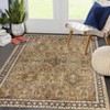 Vintage Washable Floral Print Living Room Area Rugs, Soft Non Slip Floor Cover for Bedroom Dining Room, Retro Accent Carpet - 2 of 4