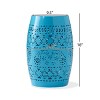 Syemin End Tables Round Side Table, End Table Metal Frame, Small Side Table, Side Tables Living Room, Modern Accent Table, Blue, 12.25"*12.25"*18" - 3 of 4