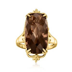 Ross-Simons 13.00 Carat Smoky Quartz Ring in 18kt Gold Over Sterling - 1 of 4