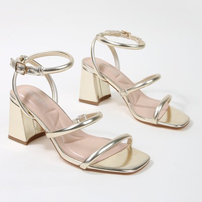 Berness Women's Candy Minimalist Strappy Block Heels - image 2