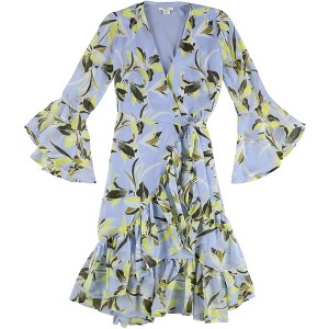 bar III Womens Ruffle Floral Wrap Dress - 1 of 2