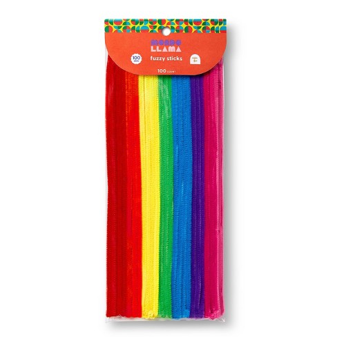 Go Create White Fuzzy Sticks, 25-Pack