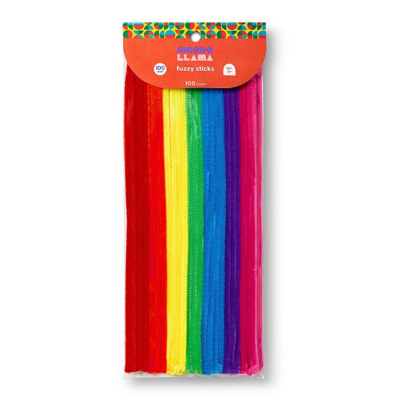 100ct Fuzzy Sticks Classic Colors - Mondo Llama&#8482;, 1 of 6