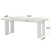 Resenkos Rectangular Dining Table, 71" Farmhouse Breakfast Table for 6 to 8 People,White - 4 of 4
