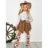 Ribbed Long Sleeve Top and Hankerchief Skirt Set Mia Belle Girls - 2 of 4