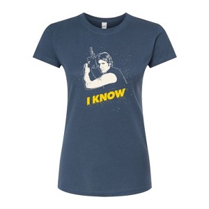 Women's - Star Wars - Valentine Han Solo I Know Fitted Graphic T-Shirt - 1 of 3