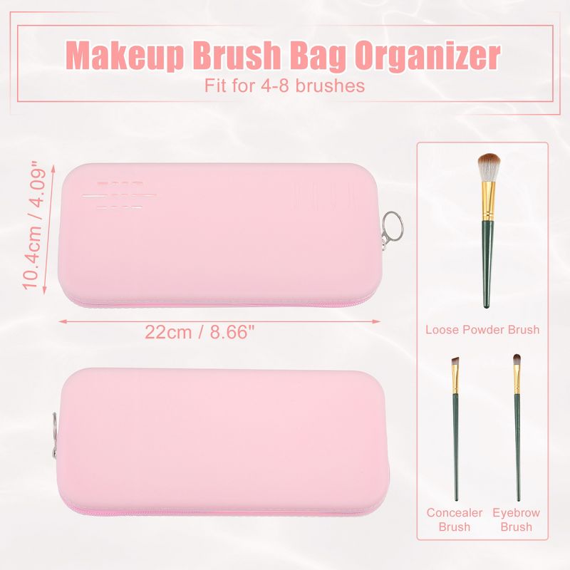 Unique Bargains Travel Silicone Makeup Brush Bag 1 Pc, 5 of 7
