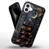 BONGEEK Generic Case Compatible with iPhone 16,Scratch Resistant Hybrid 2-Layer Hard Shell Bright Phone Case,Vintage Dark Bookshelf Moon - 2 of 4