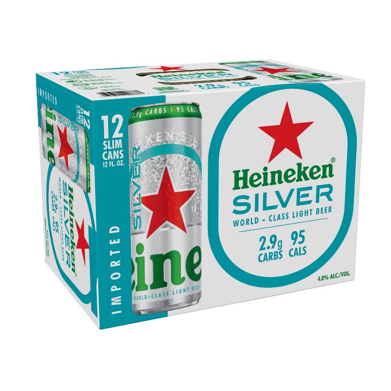 Heineken Silver - 12pk/12 fl oz Cans, 1 of 6