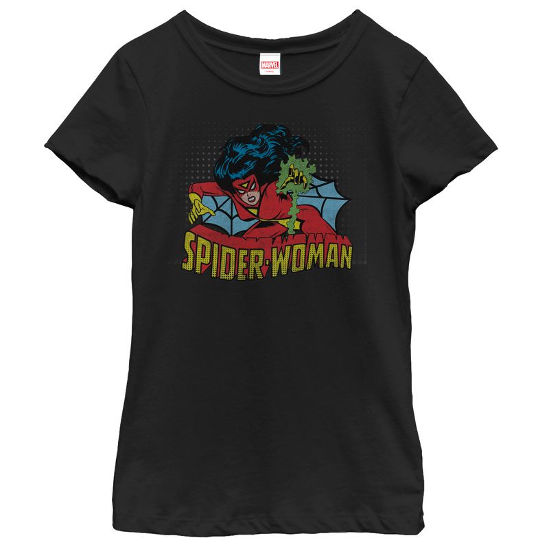 Girl's Marvel Spider-Woman Venom Blasts T-Shirt, 1 of 4