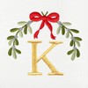 Linum Home Textiles Christmas MISTLETOE MONOGRAM - Embroidered Luxury 100% Turkish Cotton Hand Towels (Set of 2) - 3 of 3