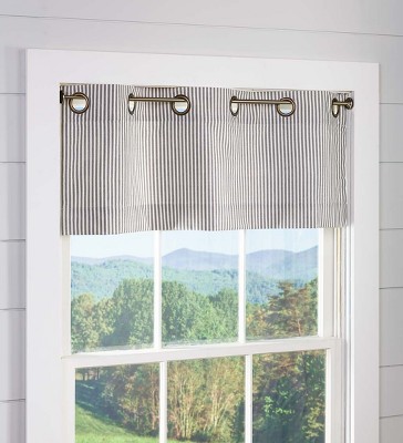Plow & Hearth Thermalogic Insulated Ticking Stripe Grommet Top Valance ...