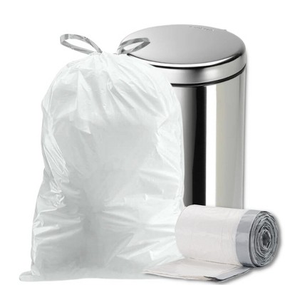 Plasticplace Simplehuman* Code K Compatible Drawstring Trash Bags, 10  Gallon (50 Count) : Target