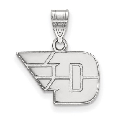 Black Bow Jewelry 14k White Gold Dayton Flyers NCAA Small Pendant