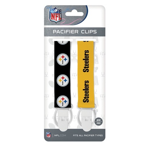 Pittsburgh Steelers Pacifiers 2 Pack Set Infant Baby Fanatic BPA Free NWT 